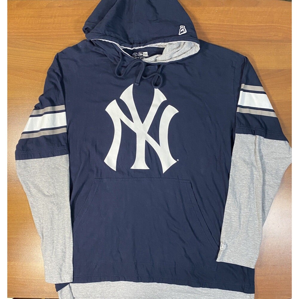 New Era New York Yankees MLB Licensed Twofer Pullover Hoodie Navy Mens XLT